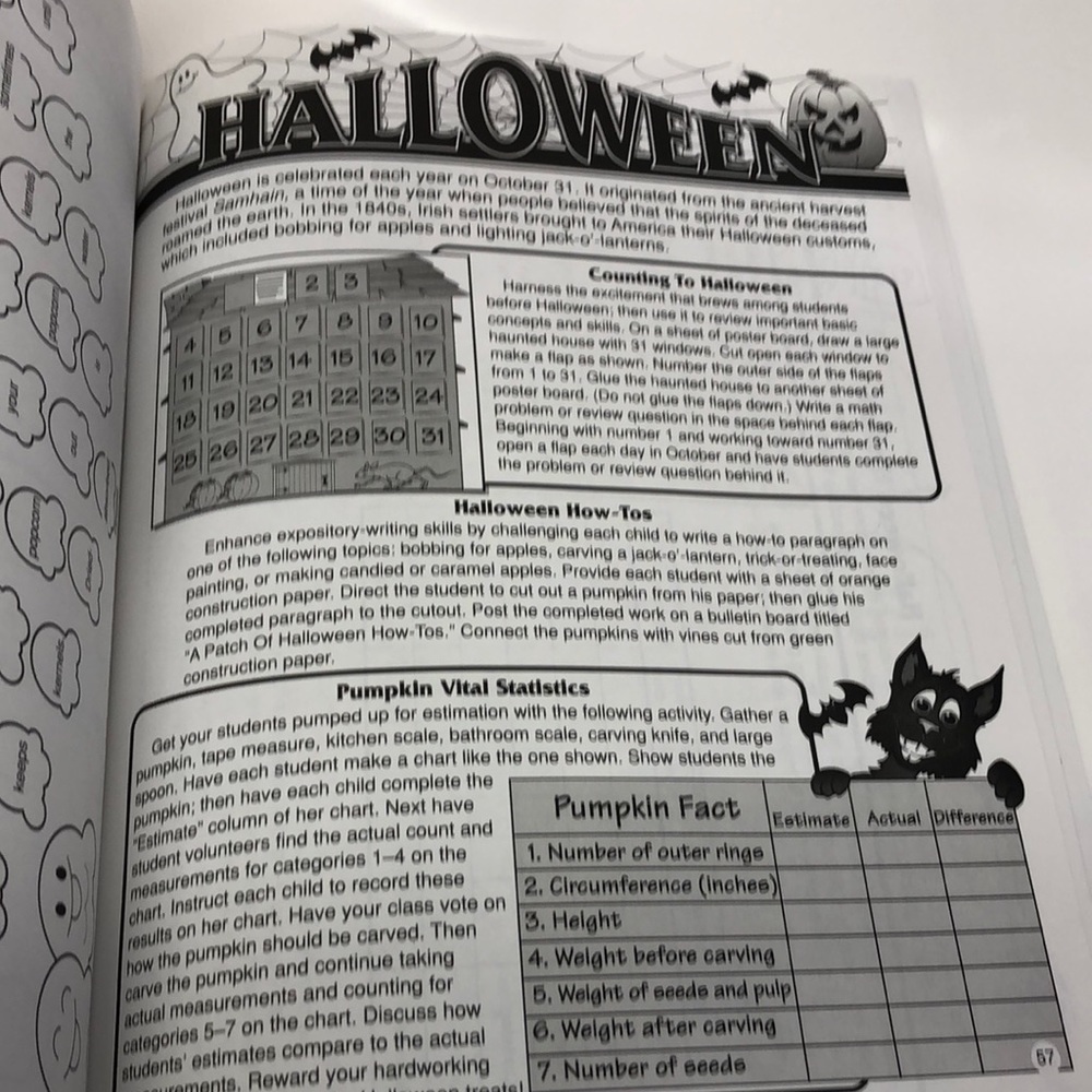 October Reproducible Activities Grades 4-5 - Picture 6 of 10